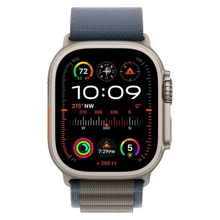 Apple Watch Ultra 2 GPS + Cellular, 49 мм корпус из титана, ремешок Alpine синего цвета